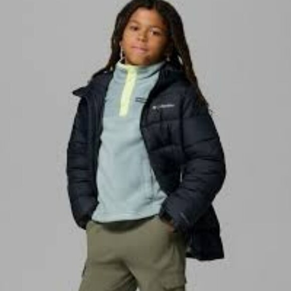 Columbia Kids Puffer Hooded Black Jacket - Size XS - 6/6X - Picture 1 of 7